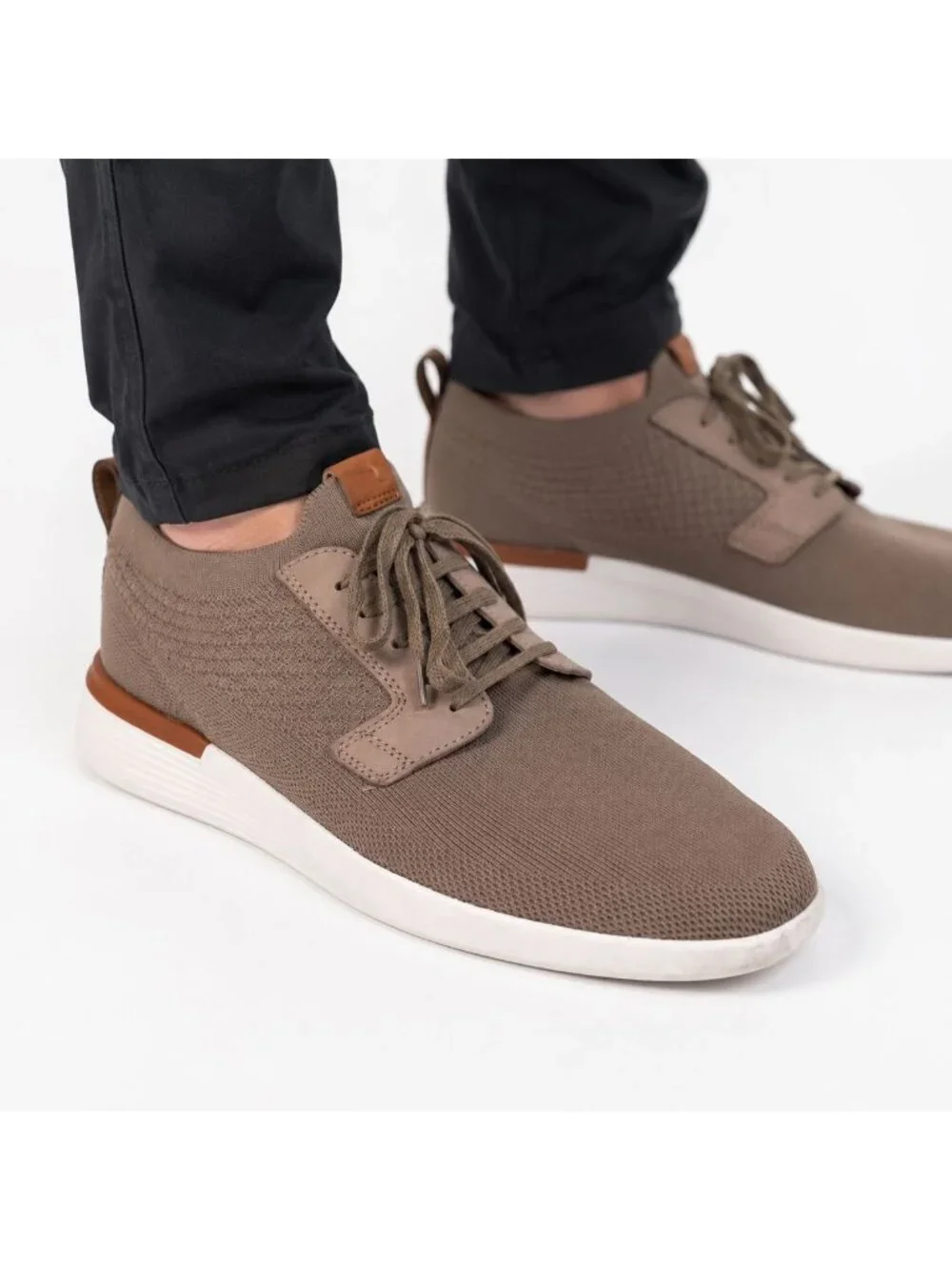 Wolf & Shepherd Knit High Top Taupe Minimalist Quiet Luxury Shoes 15